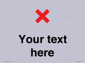 Custom plain background, red cross sign